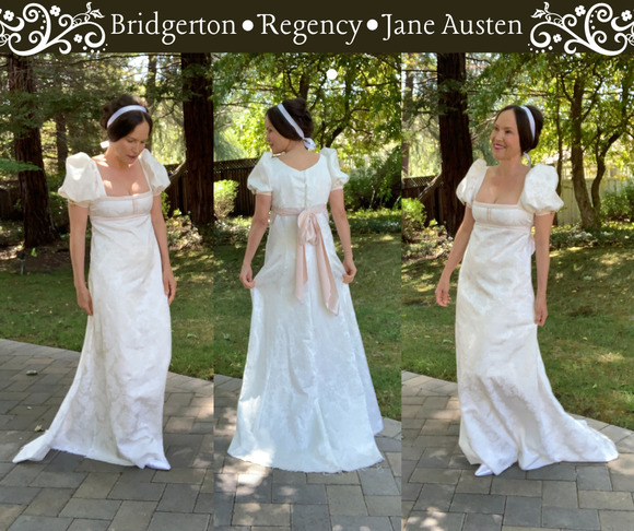 Coming Soon! Bridgerton Regency Jane Austen Emma Gown by eVaVie SZ Small-Medium - Picture 2 of 14